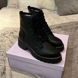 Never worn Madden Girl combat boots
